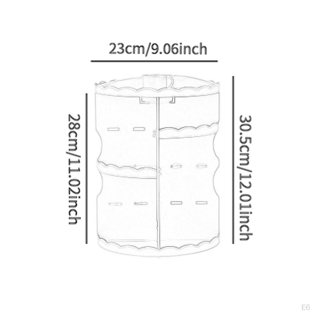 Rotating Makeup Organizer Cosmetic Display Case Shelf Stand Tray Rack Holder for