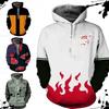Hokage Ninjia Anime Hoodie Casual Long Sleeve Pullovers For Stylish Comfort Uk
