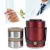 2-Tier Stainless Steel Lunch Box 304 Stainless Steel Hot Food Thermos  For Adults