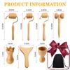 7/2Pcs/set Face Gua Sha Massagers Tools Wood Therapy Face Roller Massager Maderotherapy Roller Body Anticellulite Facial Roller