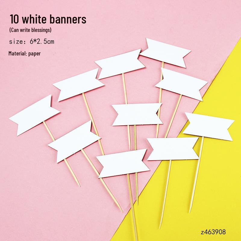 Kraft Paper Happy Birthday Cake Topper - Handwritten Decoration Insert