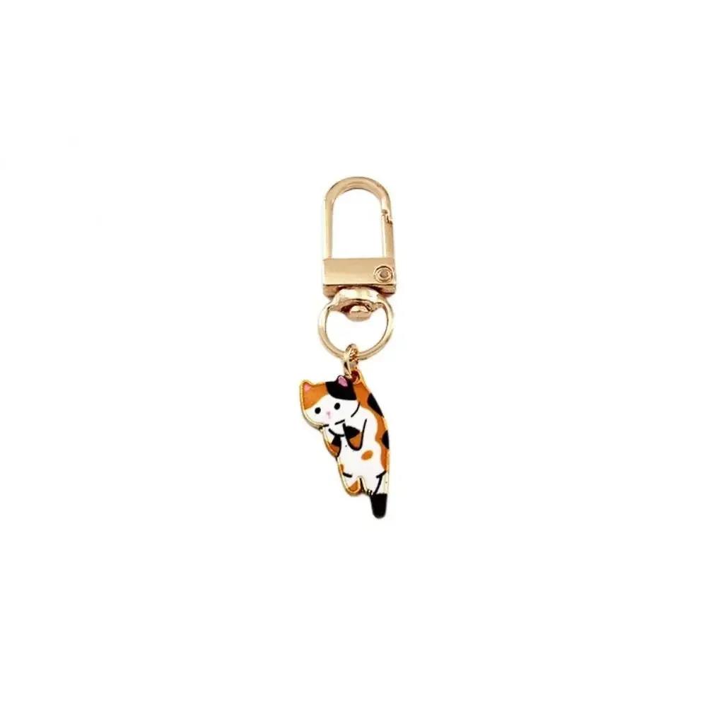 Kawaii Enamel Electroplate Brooch Cat Cartoon Alloy Antiglare Geometric Lapel Pin Women