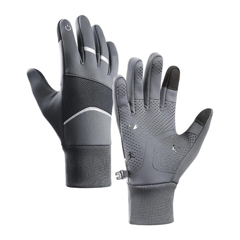Thermals Touchscreens Ski Gloves Waterproof Windproof Construction With Fleece Lining For Winter Sports And Daily Use