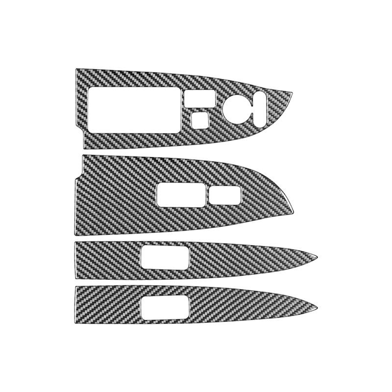 For Honda Odyssey RL3 2005-2010 Carbon Fiber Window Lift Switch Control Panel Frame Cover Trim LHD Accessories Carbon Fiber Pattern