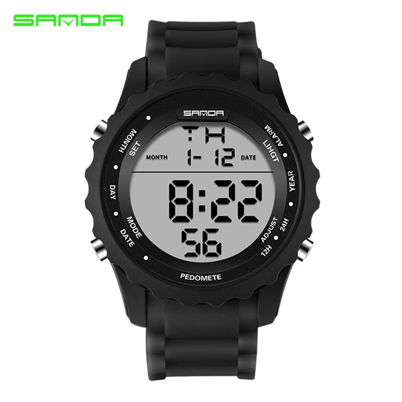 SANDA Unisex Multifunction Luminous Display Sports Watch with Alarm Clock