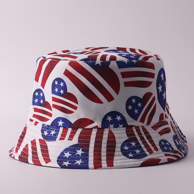 Digital printing small edge bucket hat spring and summer double-sided can wear outdoor sunshade basin hat spot