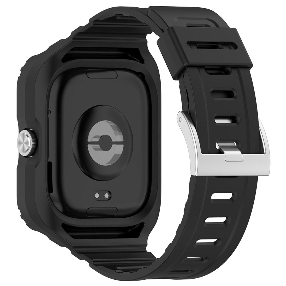 2 In 1 For Redmi Watch 4 Case + Band Silicone Watch Band Strap + Protective Case Cover Wristband Replacement Watch Accessories