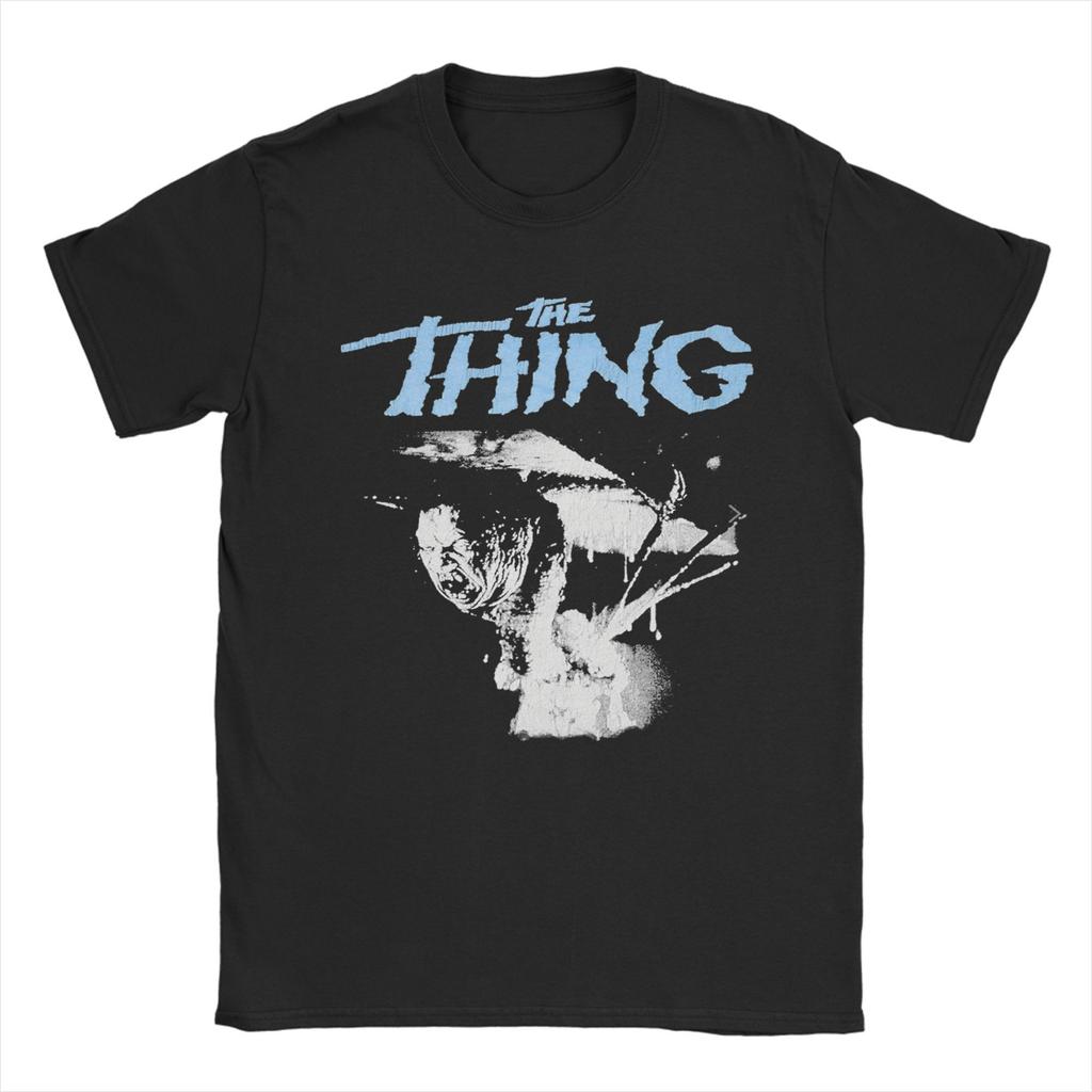 Maglietta Horror The Thing T-Shirt da Spiaggia Cotone per Uomo Maglietta Casual Originale Manica Corta Magliette Estetiche