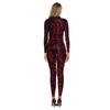 Halloween Jumpsuit Terrifying Palmprint Ghost Cosplay Bodysuit Women Sexy Blood Print Catsuit Festival Costume Rave Outfit New
