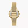 Fossil Relógio de Quartzo Feminino Neutra Dourado Aço Inoxidável Mostrador Vermelho ES5316