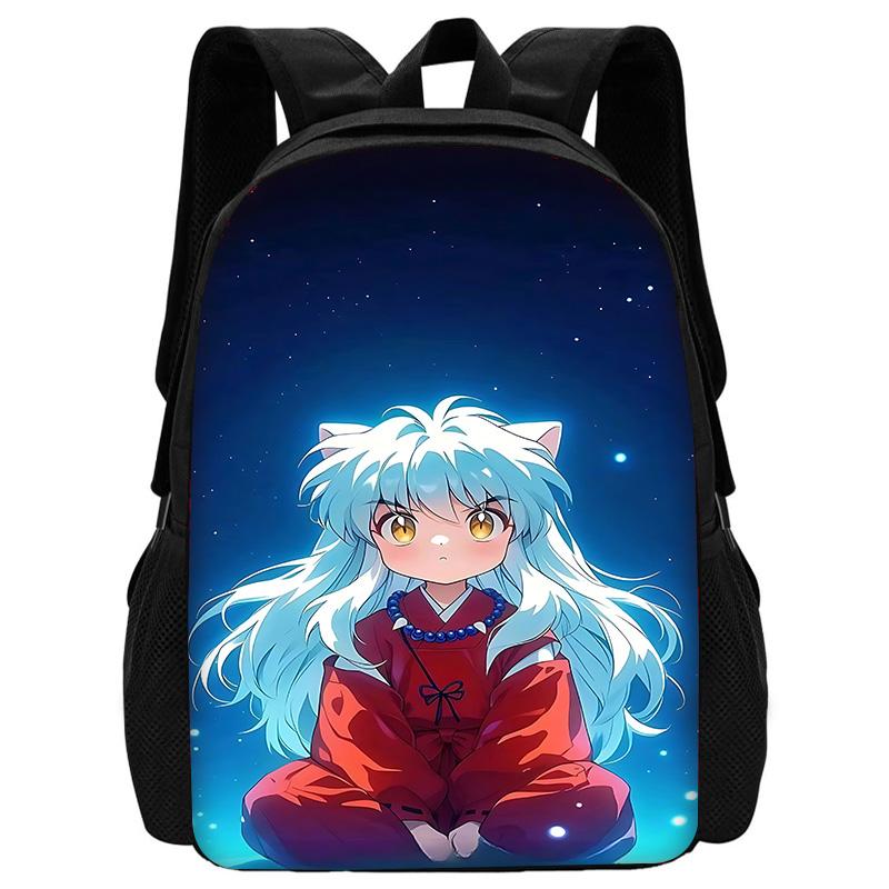 Inuyasha Warm Winter Child School Backpack with Lunch Bags ,Pencil Bags ,School Bags for Boys Girls Best Gift