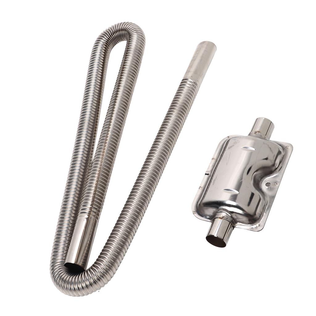 Standheizungs-Auspuffrohr mit Schalldämpfer Edelstahl-Kraftstofftank Diesel-Gasentlüftungsschlauch 2,5 cm Innendurchmesser 120 cm