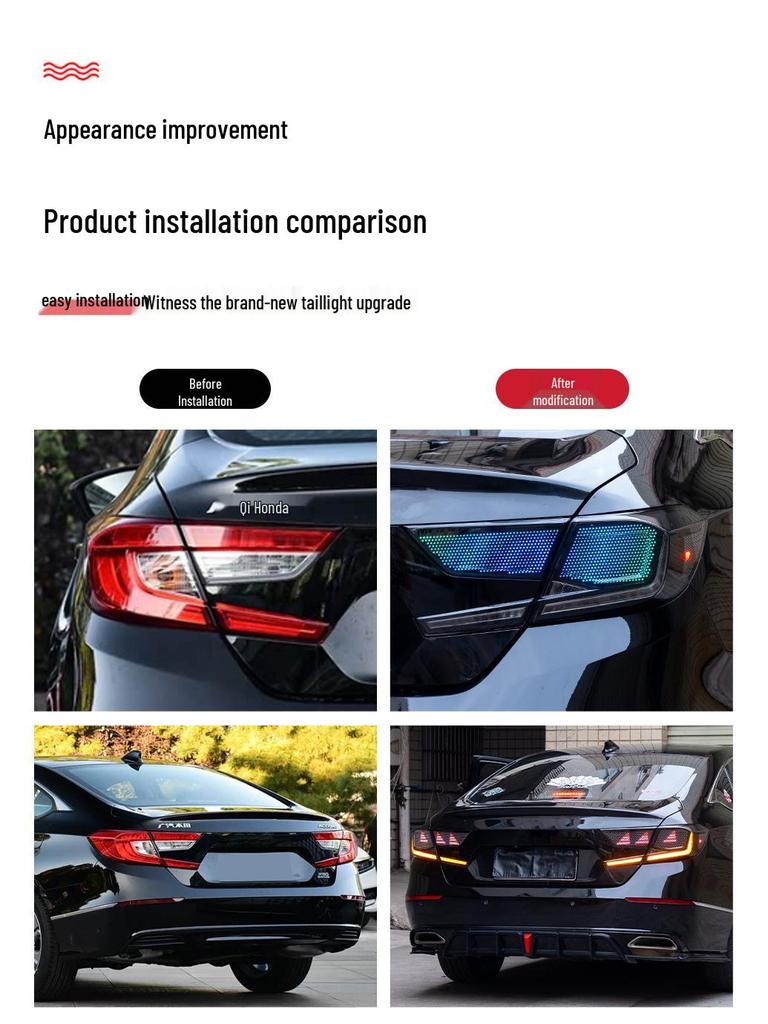 Tenth Gen Accord 2018-2022 Dynamic Taillight with Flowing LED Display