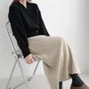 New Arrivals Open Run Women Open Collar Ribbed Loose Fit Long Sleeve Knit