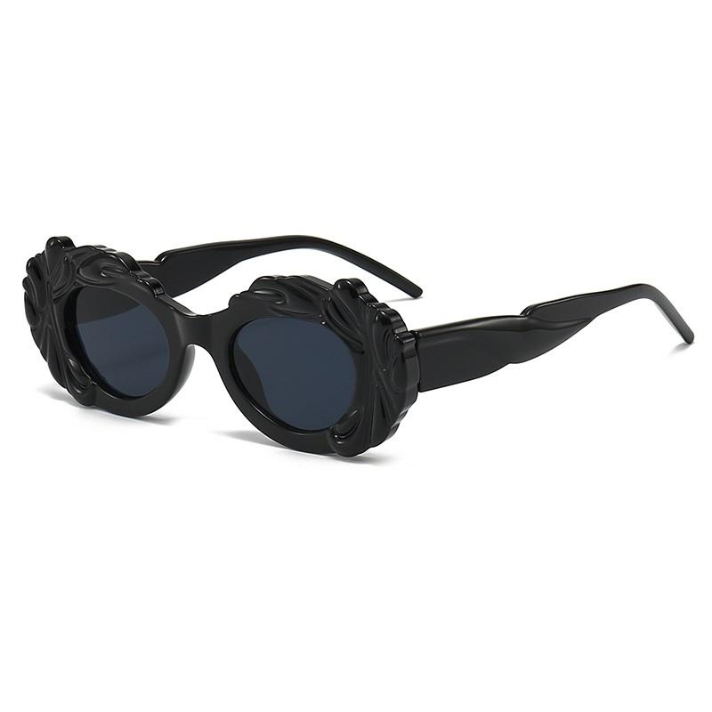 

Ins Popular Fashion Square Double Color Punk Men Sunglasses Vintage Brand Designer Blue Orange Eyewear Women Shades UV400 as picture