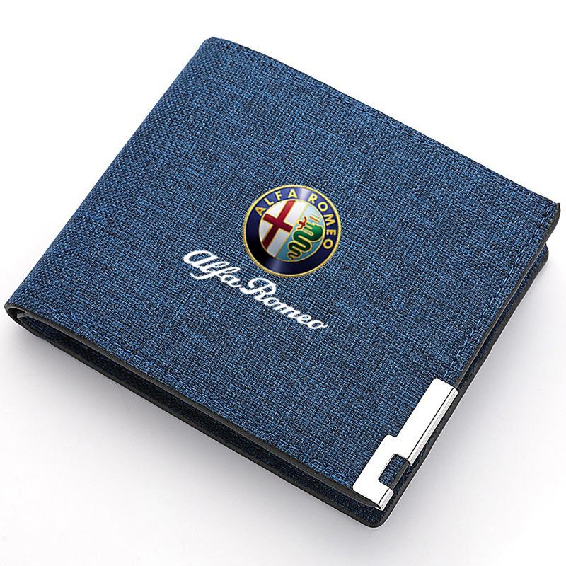 2026 Hot Alfa Romeo For Alfa Romeo 4C 159 Spider Giulia 156 Tonale Mito 147 GT 166 Car Men's Leather Wallet motor vehicles Card BU4