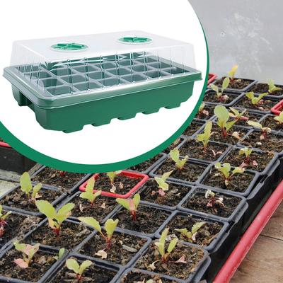 Seedling Starting Tray Reusable 24 Cells Sturdy with Vents Plant for Hydroponic