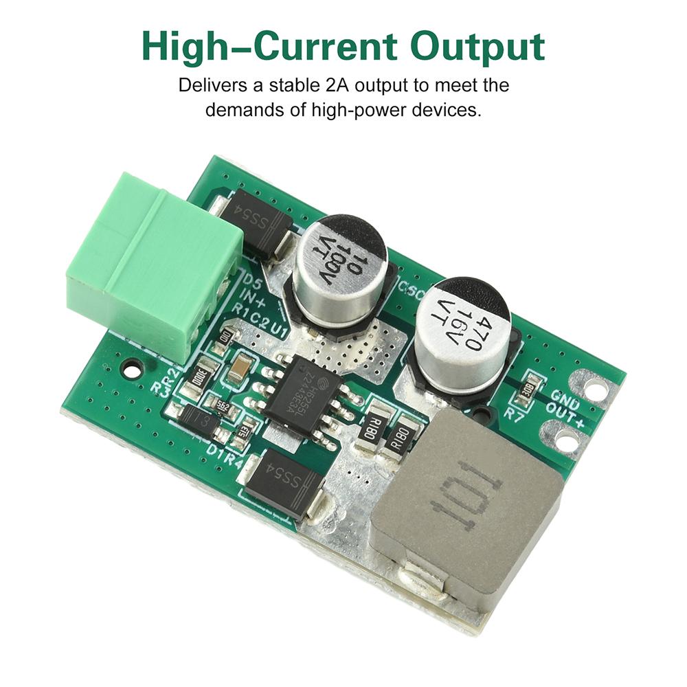 DC-DC Step Down Power Supply Module 8V-90V To 3.3V-12V 2A Voltage Adjustable Buck Converter Volt Regulators for BMS MCU Charging