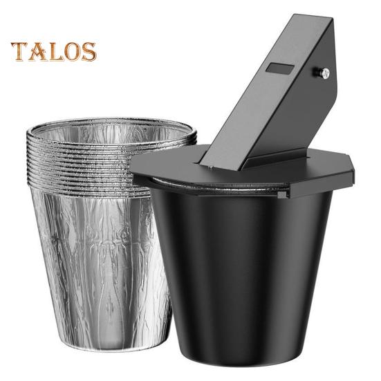 Rear Grease Bucket Grease Catcher with Tube Lid Griddle Grease Drainage System with Foil Bucket Liners for Griddles Smoke Barrel