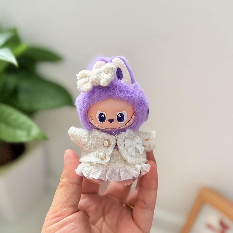 Mini Version 4.0 Vinyl Face Plush Blind Box Doll Clothes Christmas Set Small Nose Gaga Heart Bottom Password