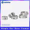 50/100Pcs 304 Stainless Steel Single Ear Hose Clamps Clip 6.5mm-50mm