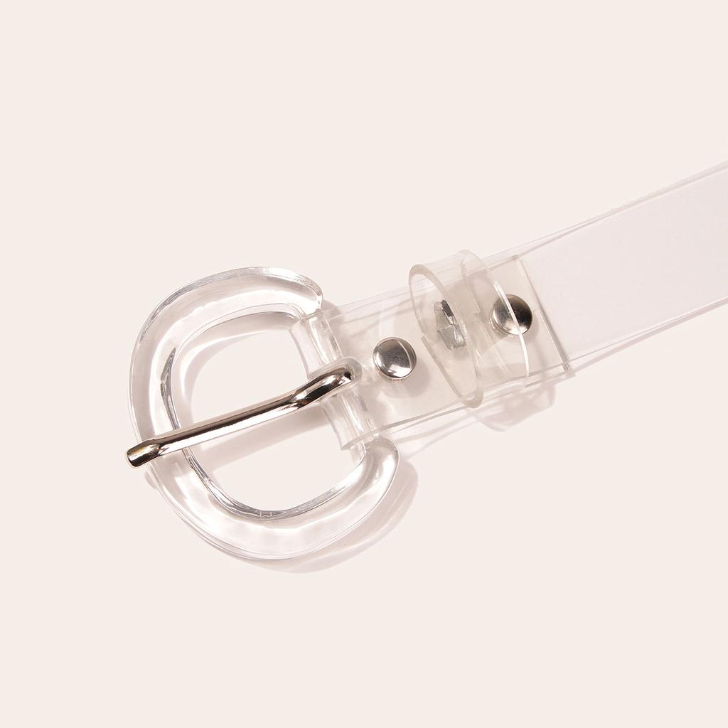 New Resin Acrylic D-buckle Transparent Belt Versatile Pvc Women