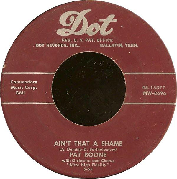 

7-дюймовая пластинка ПЭТ БУН - Ain t That A Shame 4515377 Dot Records 1955 США Рок Б/У