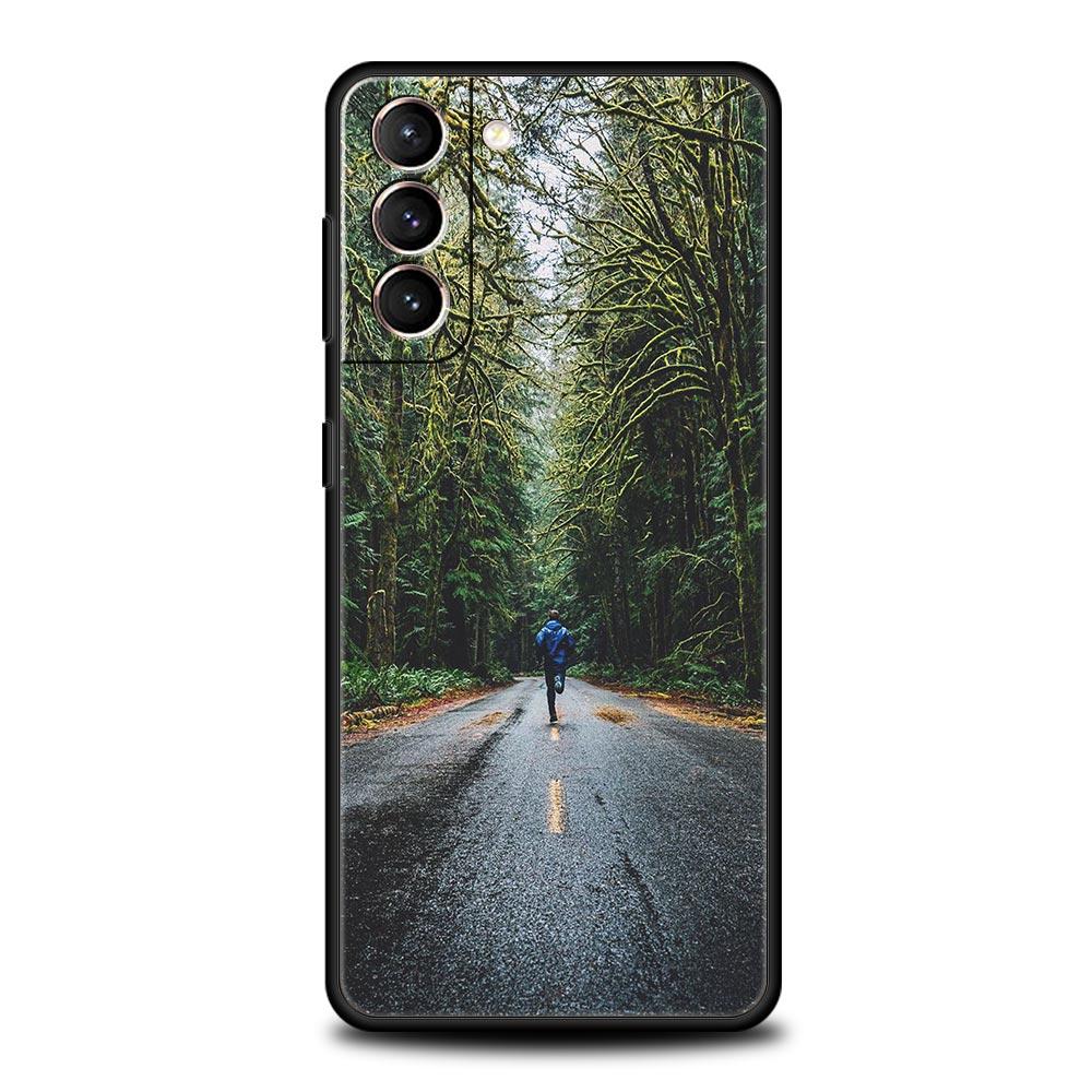 Phone Case For Samsung Galaxy S25 Edge S24 S23 S22 S21 Ultra S20 FE 5G S10 S10E S9 Plus Soft TPU Cover Run marathon Running