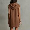 Women's Sleeveless Hooded Dress with Hem - Short Casual Summer Dress for Everyday Wear, Color Options