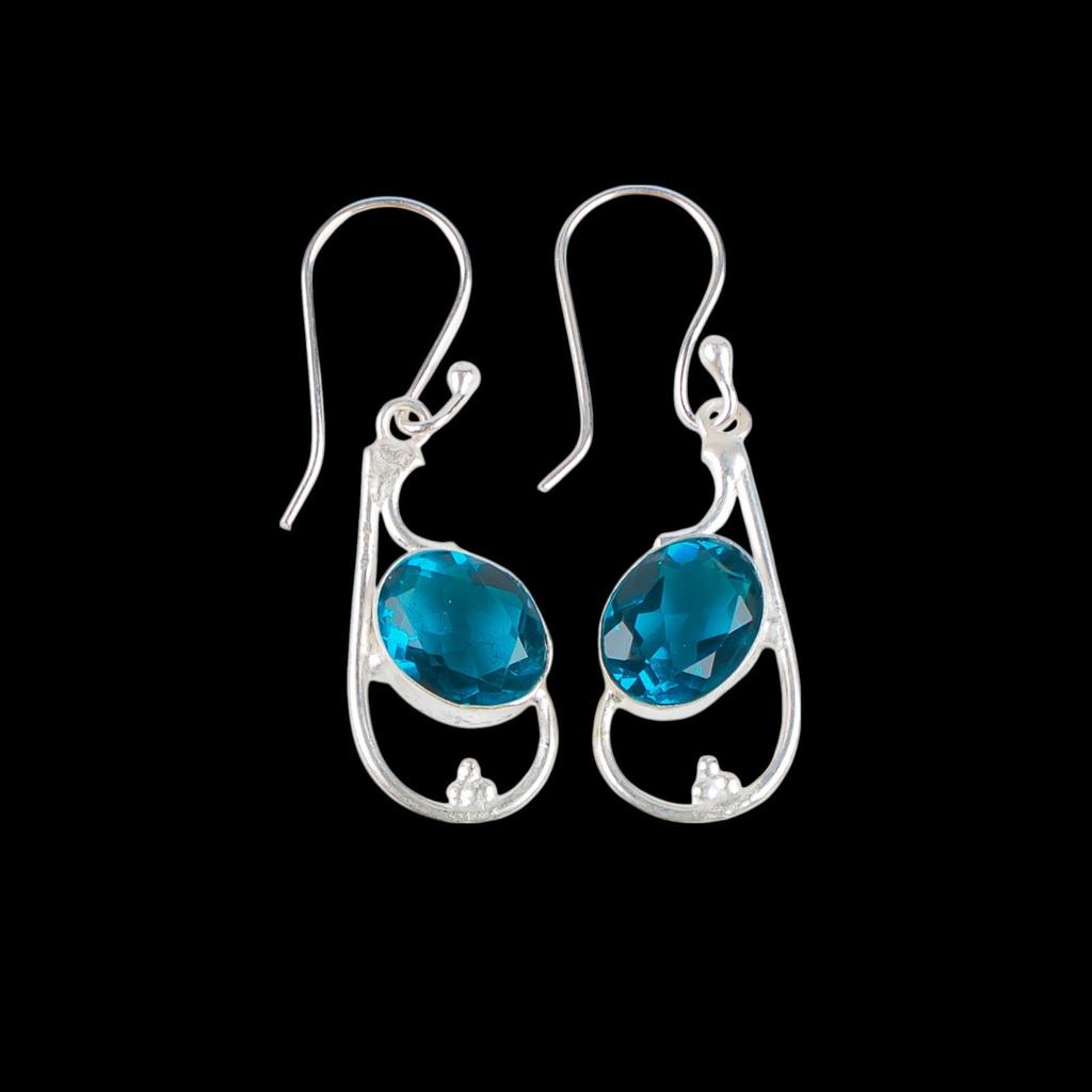 Apatite Gemstone 925 Sterling Silver Jewelry Handmade Drop/Dangle Earrings 1.60" EE-49-12