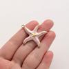 2pcs Marine Animals Pink/Hot Pink Enamel Charm Shell Jellyfish Starfish Conch Stainless Steel Pendant Charms For Jewelry Making