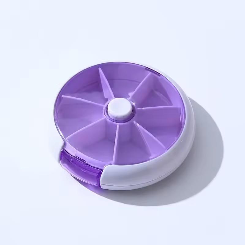 1pc Portable Pill Box Weekly Rotating Split Fruit Points Drug Carry With You Mini Medicine Boxs Medicine Travel Pillbox