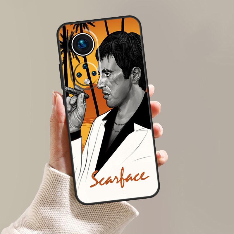 Scarface Tony Montanna  Poster Case Cover For Honor X8a X9a X7a X6a X7 X8 X9 50 70 90 Lite Honor 8X 9X Magic 5 Lite Pro