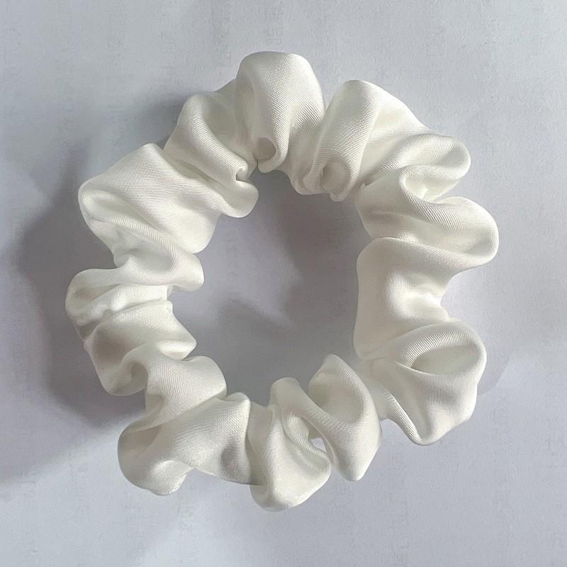 1Pc Small 7cm Hair Ring Silk Satin Hair Scrunchies Simple Versatile Ponytail Holder Sweet Solid Color Headwear Accessories Women