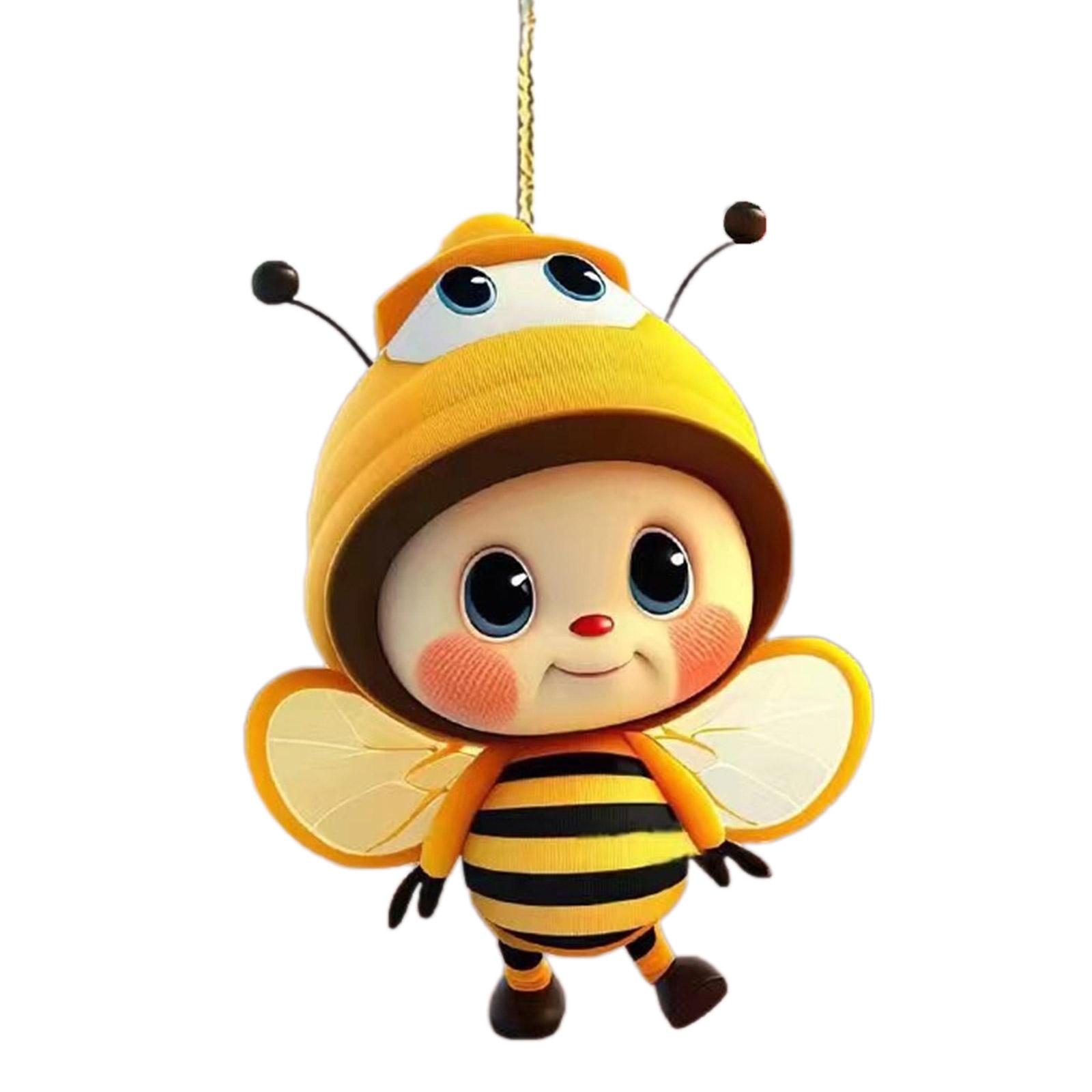 

Аксессуары для зеркала заднего вида, акриловое автомобильное зеркало в виде пчелы, подвесной декор, подвеска для женщин и мужчин, украшения для интерьера автомобиля T4