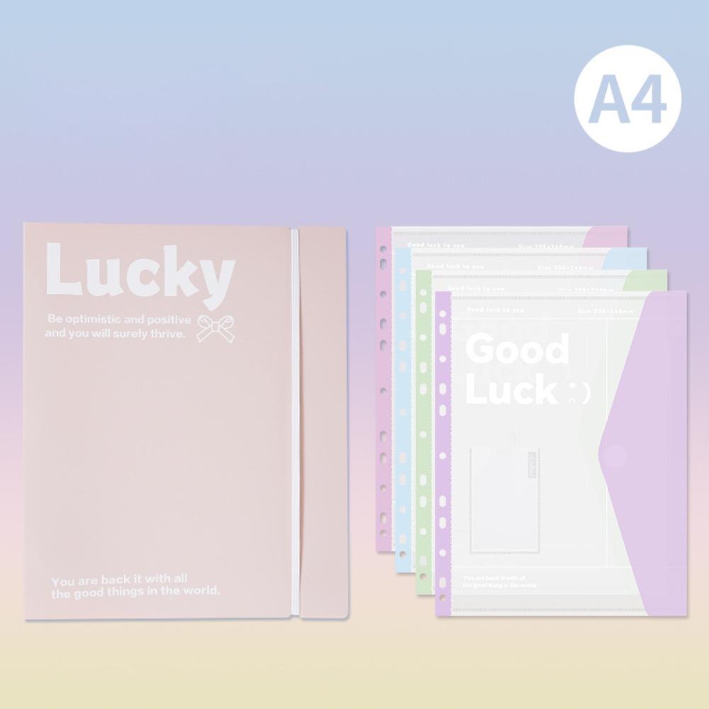 Loose Leaf Data Book Transparent Office Storage Booklet Simple File Bag  Gift