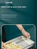 Stainless Steel Dumpling Storage Box with Lid - Square, Freezer-Safe for Wontons & Dumplings