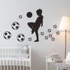 Self-Adhesive Wall Stickers for Kids' Room or Dorm: Football Theme Decor