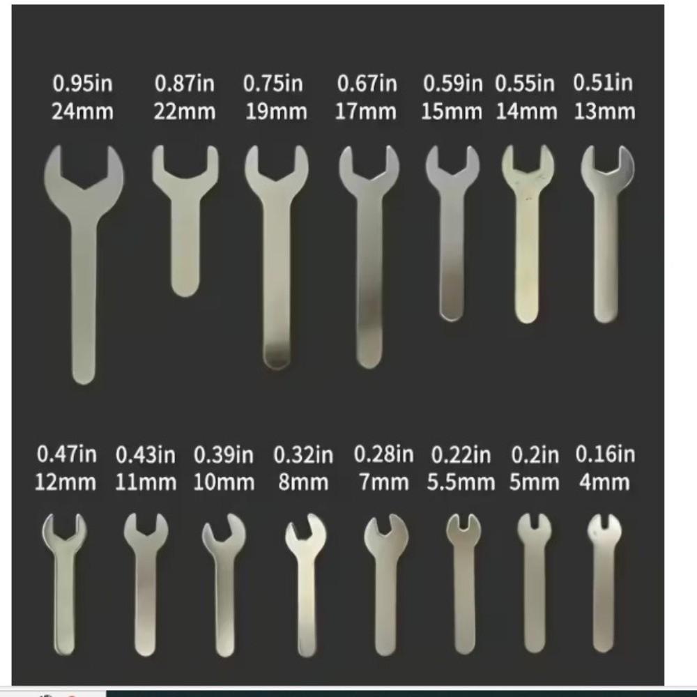 4-14mm Opening Open End Wrench Multifunctional Small Wrench Repair Wrench  for Bathroom Repair
