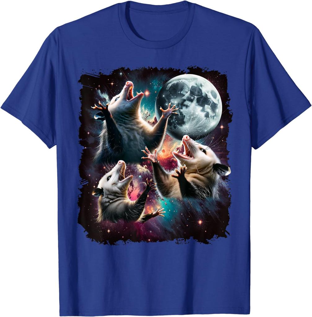 Drei Opossum Mond 3 Opossum Mond Lustig Seltsam Verflucht Meme T-Shirt