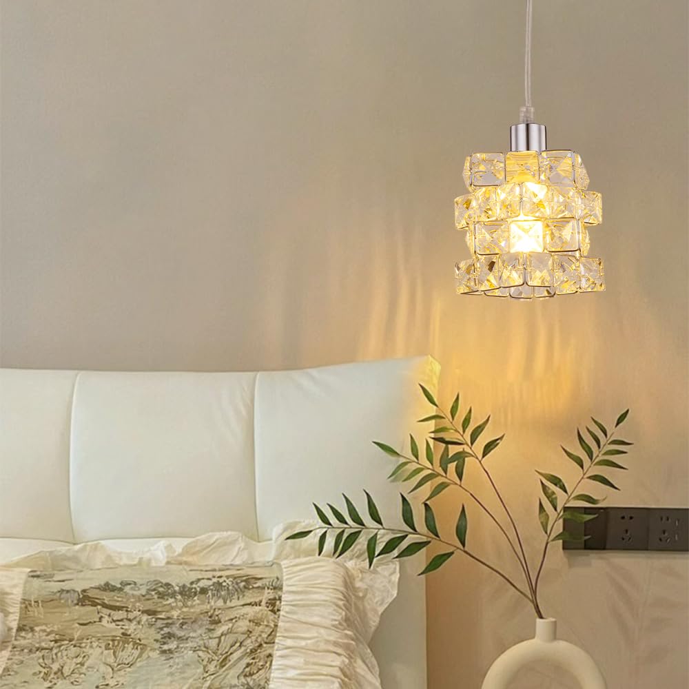Cerdeco Hanglamp Een luxueus ontwerp met kristal Eenvoudig een vleugje PSE toe te voegen Ophanging binnenplafond plafond PD011 Licht verblindend, aurora-achtig