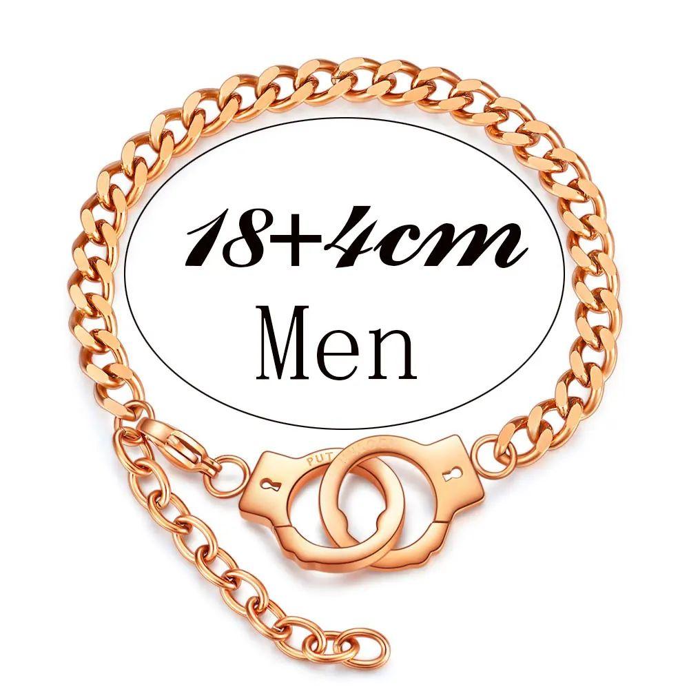 VQYSKO Simple all-in-one stainless steel couples fashion handcuff bracelet for lovers Valentine's Day gift jewelry