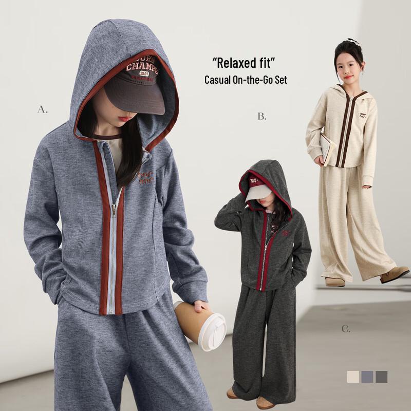 Повседневный спортивный костюм LUSON для девочек, коллекция Осень 2025 150