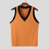 INCERUN Men V Neck Sleeveless Stitching Casual Slim Tank Tops Undershirts