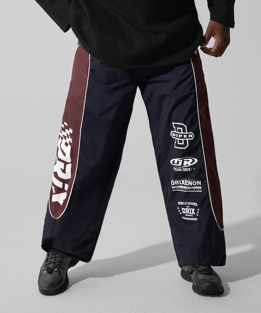 DRIX Contrast Piping Racing Pants_Navy