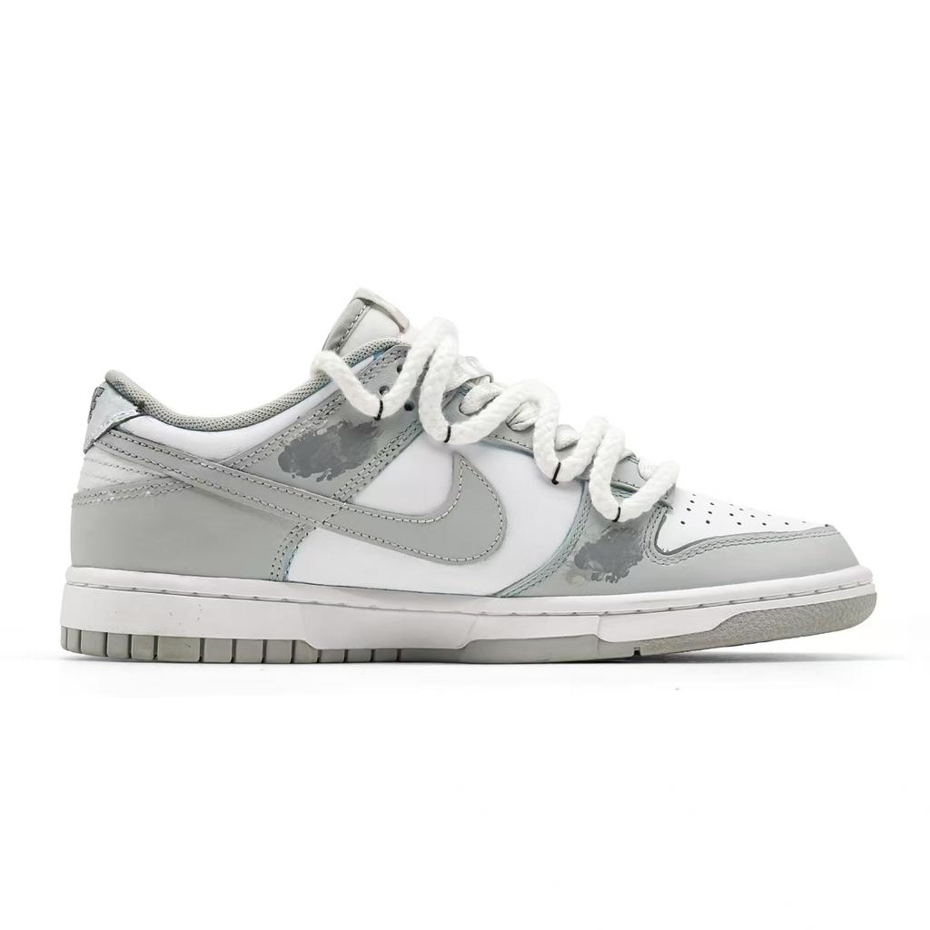 Nike Dunk Silver Gilded Cow Leather Low top Skateboard Shoes Men's Gray DD1391-103(Team1112-)