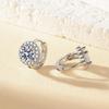 Trendy Faux Moissanite One Carat Hoop Earrings for Women