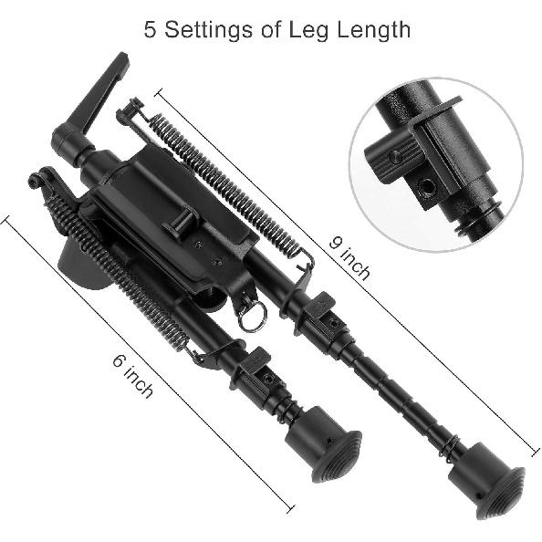 Gogoku Bipod & Sling Combo with Sling Stud Bipod Adapter Pivot Bipod with S Lock Hunting 6 to 9 Inches Bipod