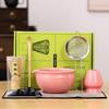 Matcha Set, 7 Pieces, Matcha Bowl with Spout, Whisk, Holder, Bamboo Scoop, Stainless Steel Sifter