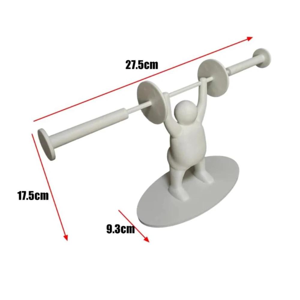 Funny Toilet Paper Shelf 3d Printing Weightlifting Figurine Napkin Rack Home Decor Organizer For Tissue Rolls Wipes Towels